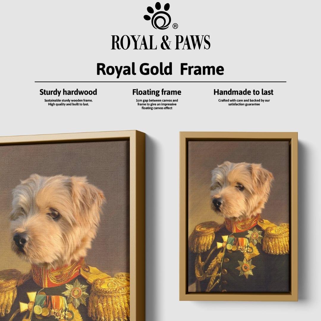 Royal and Paws - Canvas The Veteran - Custom Pet Canvas 8" x 10" / Gold