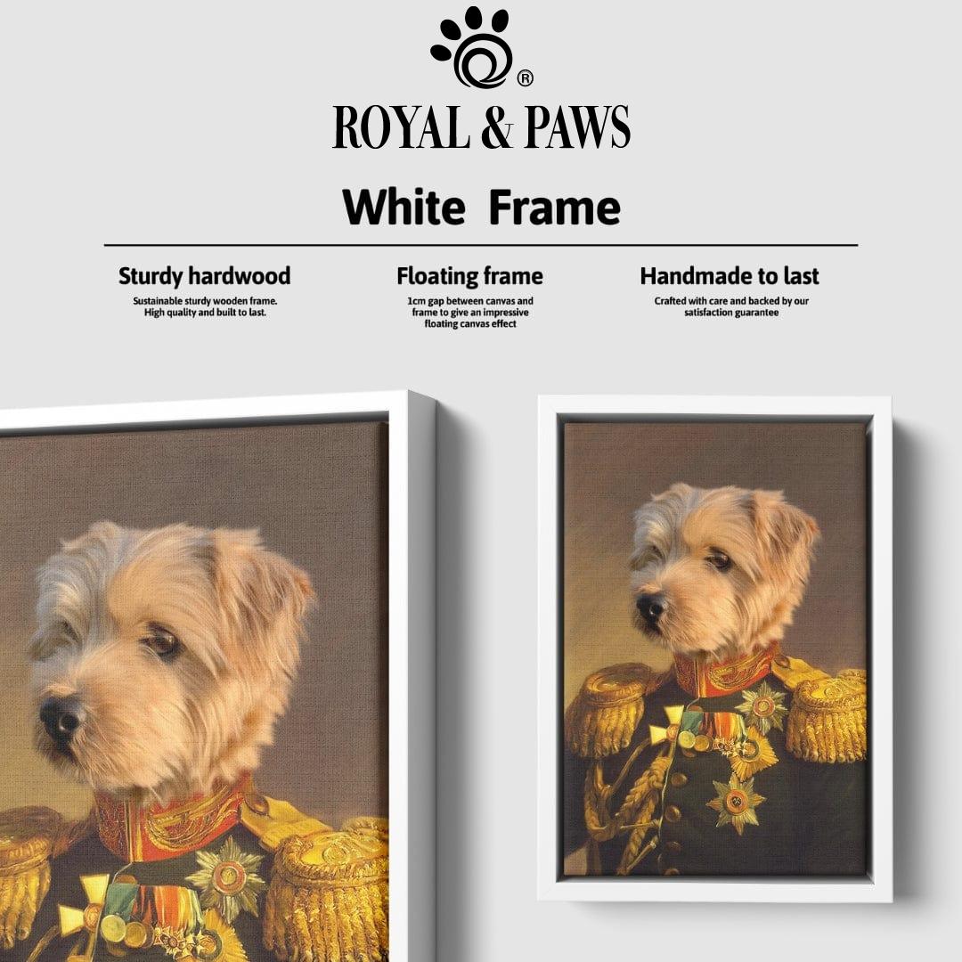 Royal and Paws - Canvas The Veteran - Custom Pet Canvas 8" x 10" / White