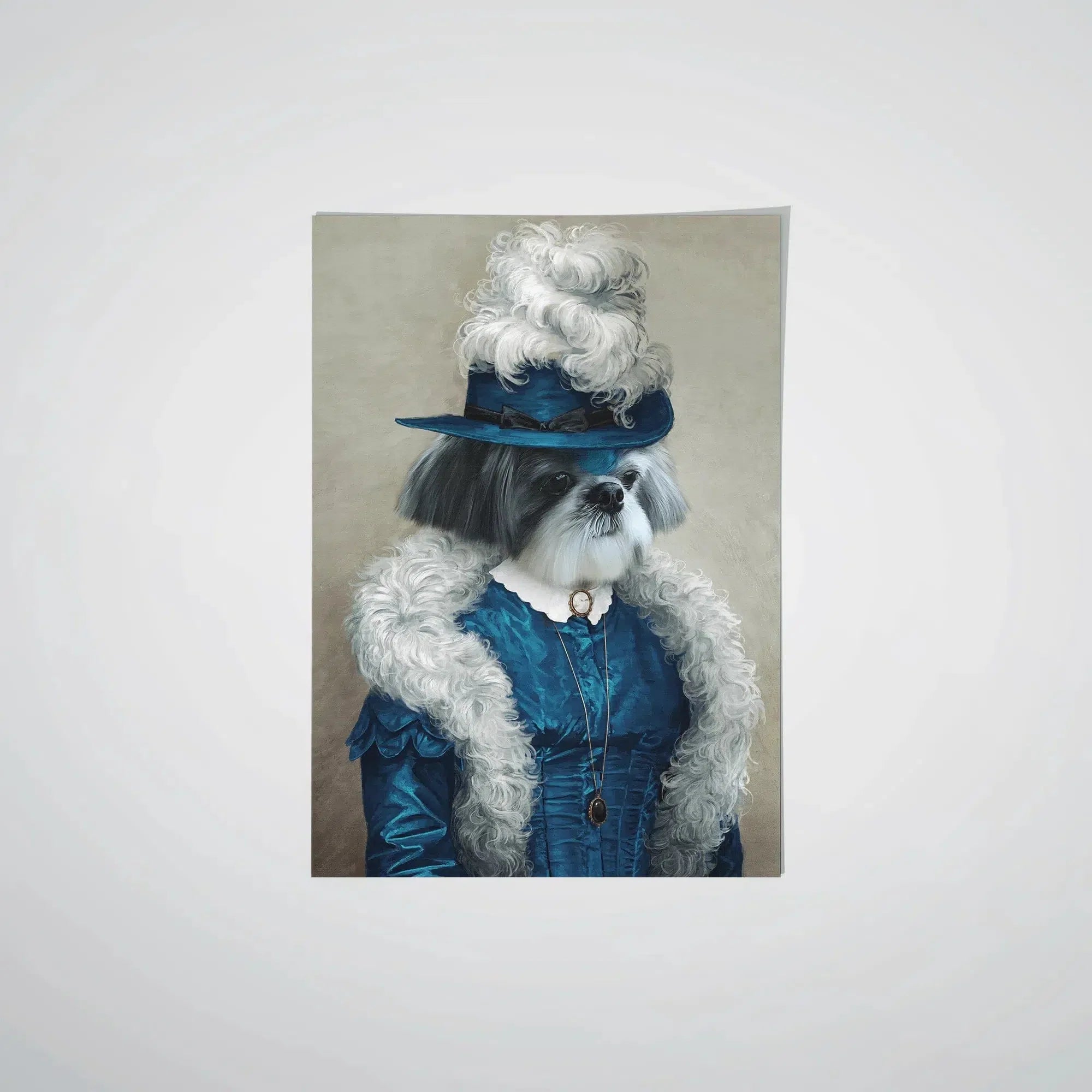 Royal and Paws - Poster The Boa Lady - Custom Pet Poster 8.3" x 11.7" / Unframed