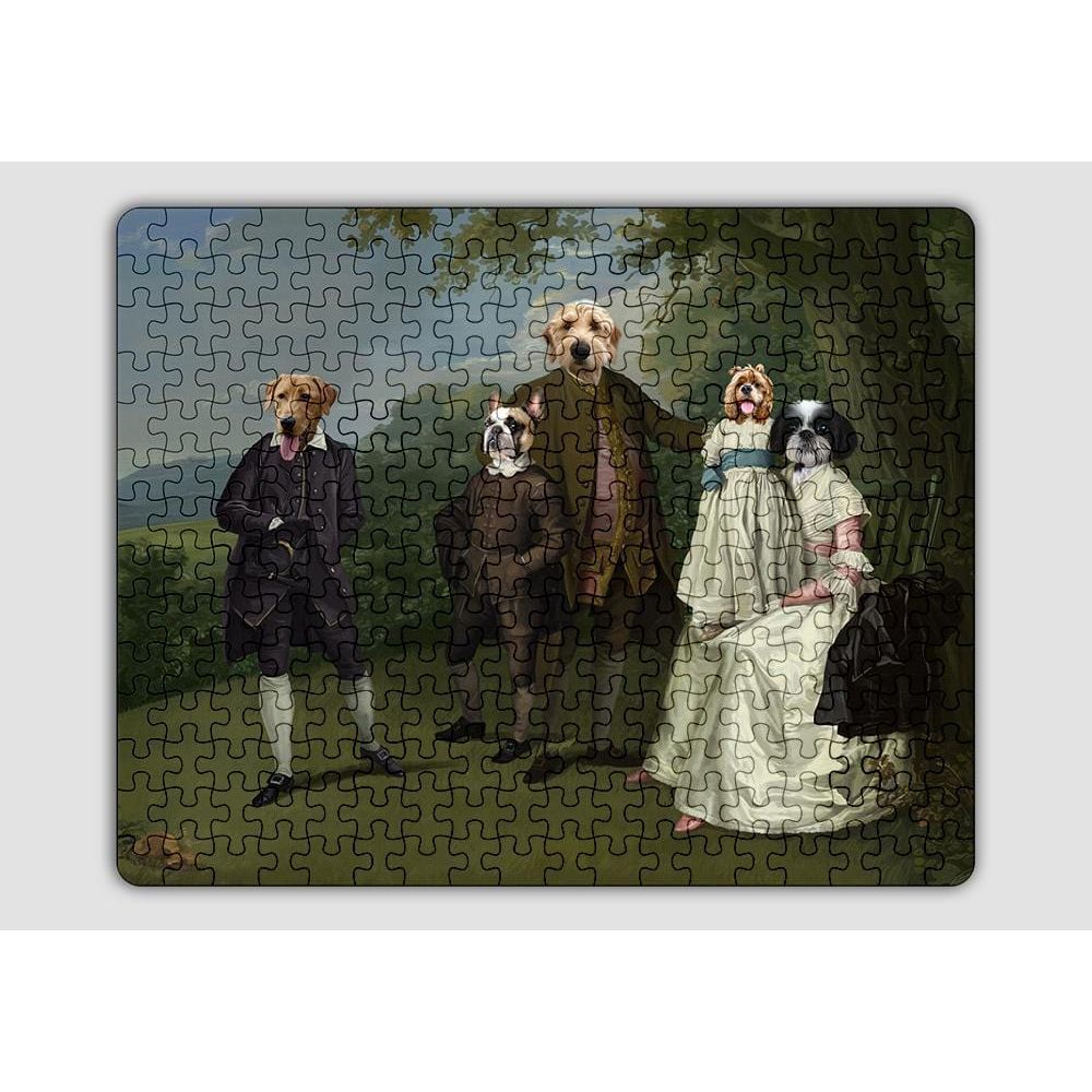 Royal and Paws - Puzzle The Family Picnic (Five Pets) - Custom Puzzle Family A