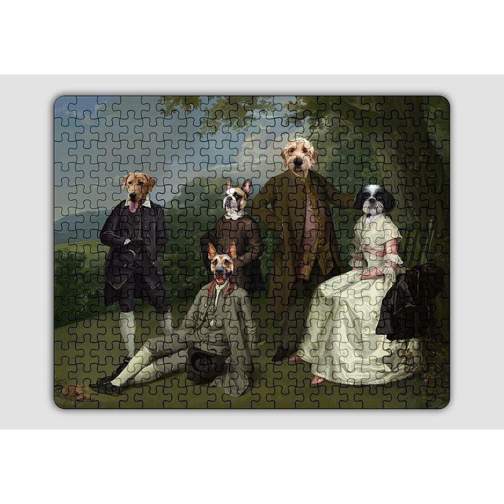 Royal and Paws - Puzzle The Family Picnic (Five Pets) - Custom Puzzle Family C