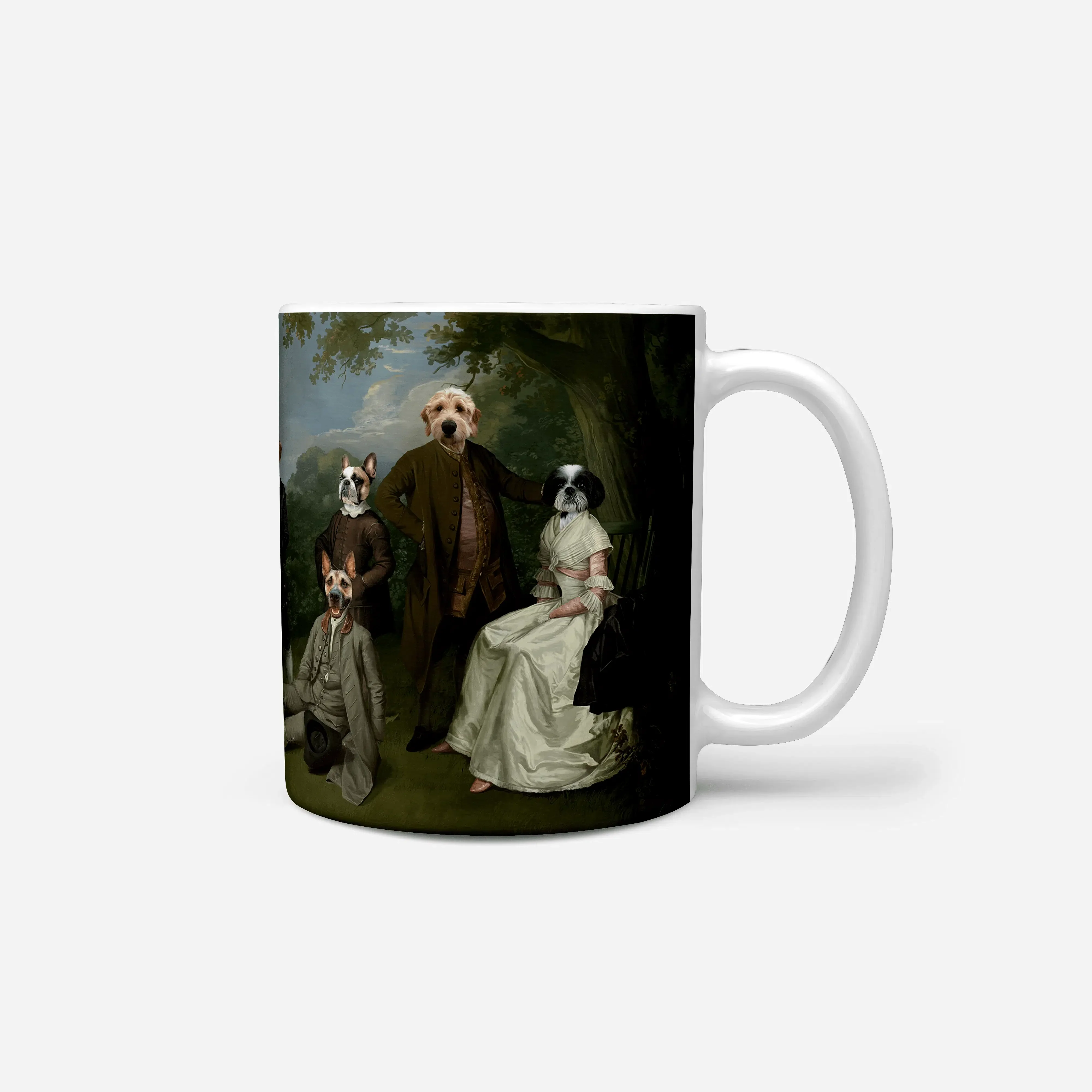 Royal and Paws - Mug The Family Picnic (Five Pets) - Custom Mug 11oz / Family C