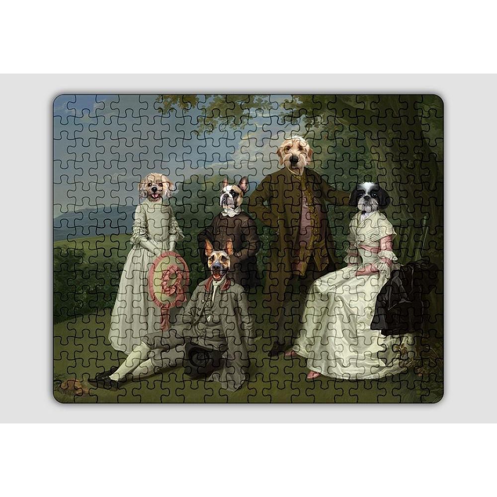 Royal and Paws - Puzzle The Family Picnic (Five Pets) - Custom Puzzle Family D