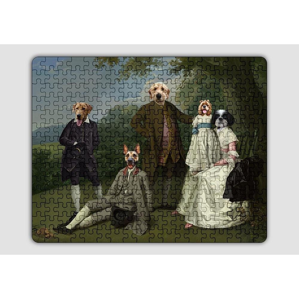 Royal and Paws - Puzzle The Family Picnic (Five Pets) - Custom Puzzle Family E
