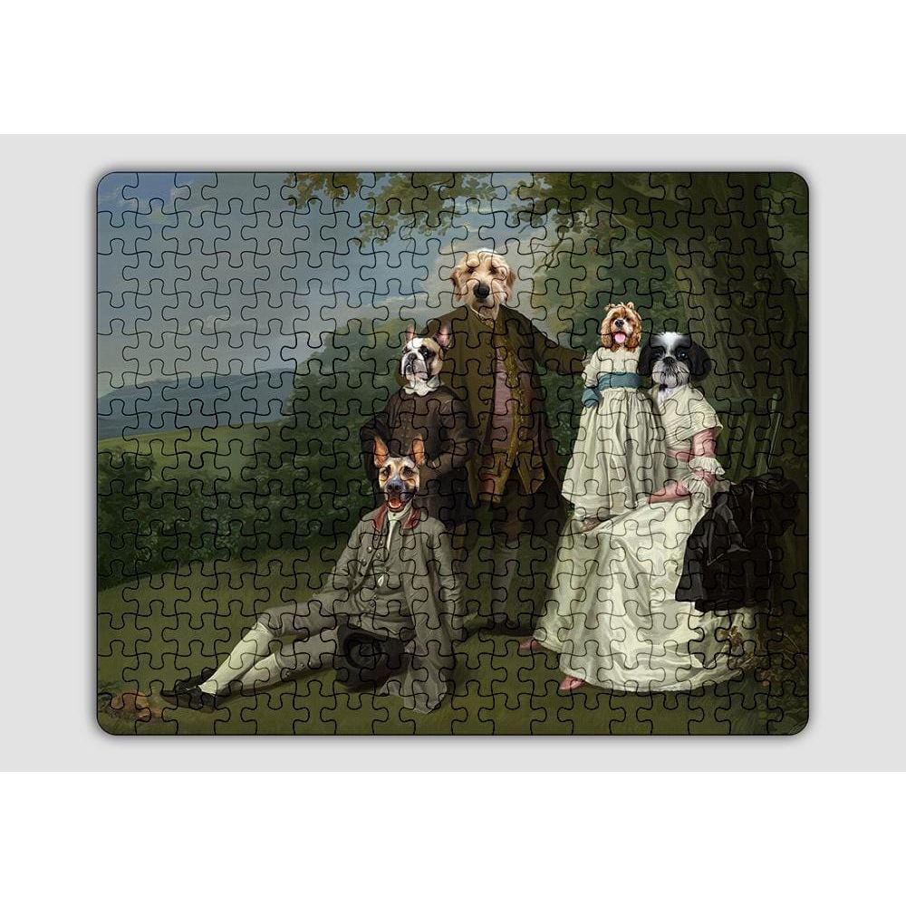 Royal and Paws - Puzzle The Family Picnic (Five Pets) - Custom Puzzle Family G