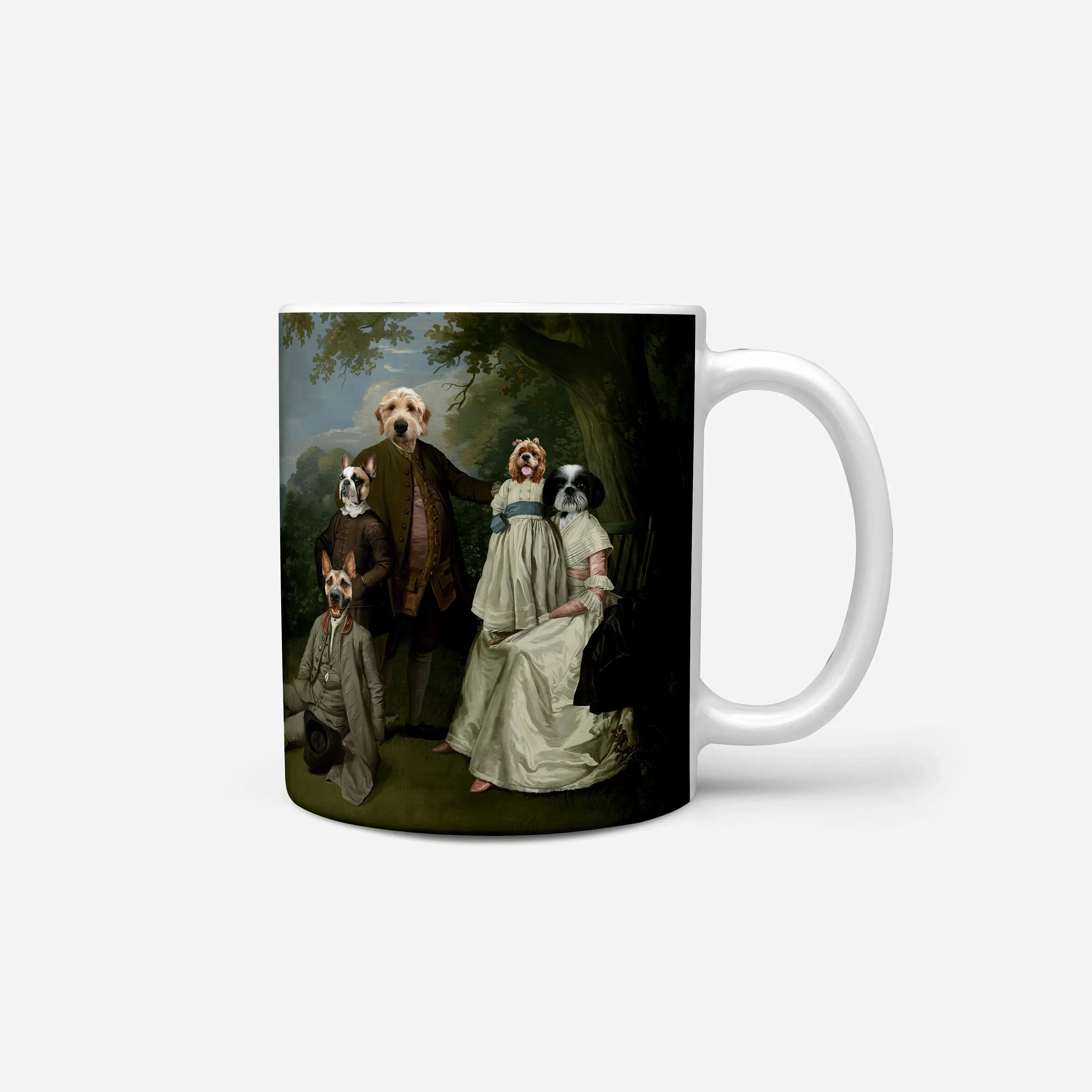 Royal and Paws - Mug The Family Picnic (Five Pets) - Custom Mug 11oz / Family G