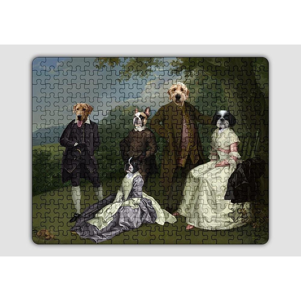 Royal and Paws - Puzzle The Family Picnic (Five Pets) - Custom Puzzle Family H