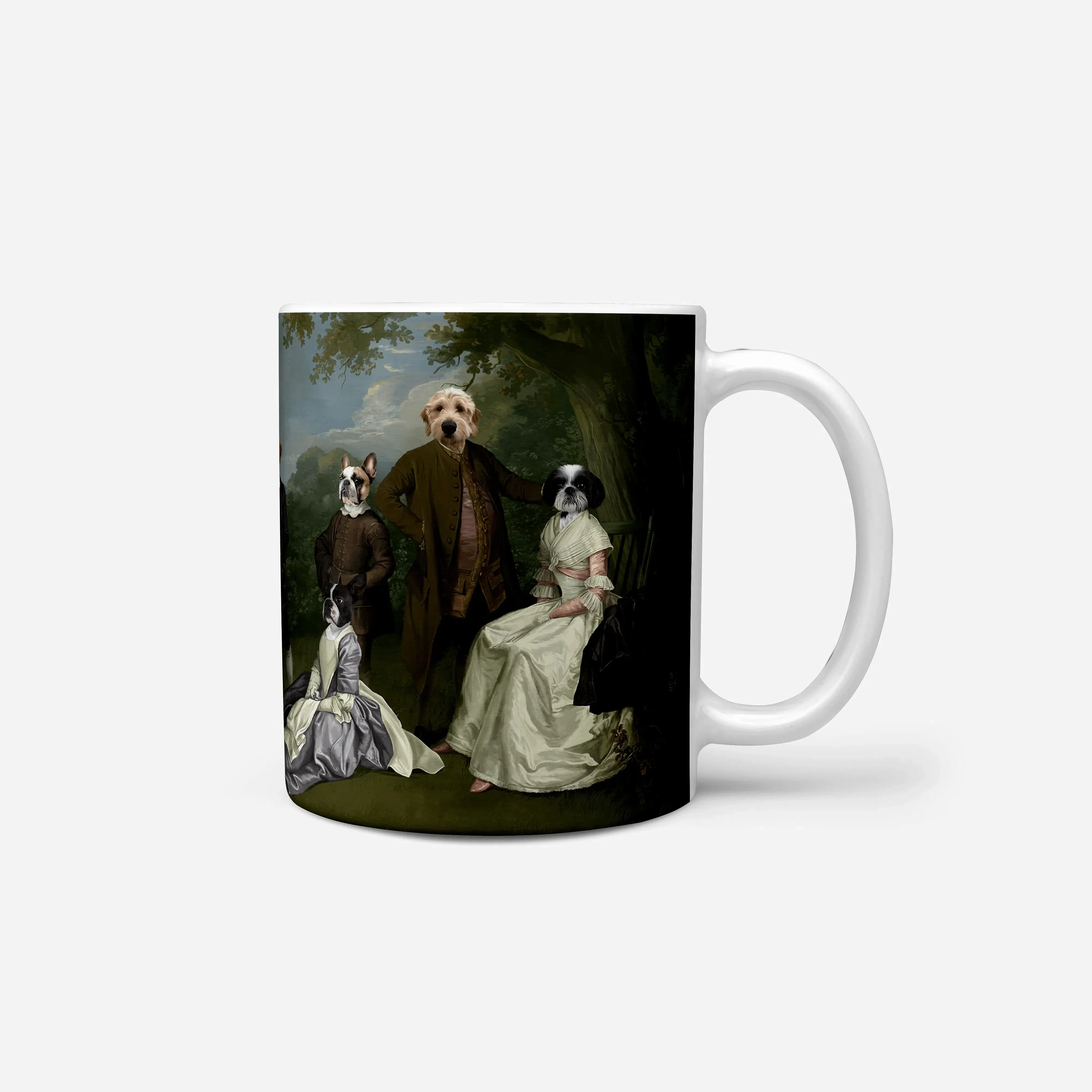 Royal and Paws - Mug The Family Picnic (Five Pets) - Custom Mug 11oz / Family H