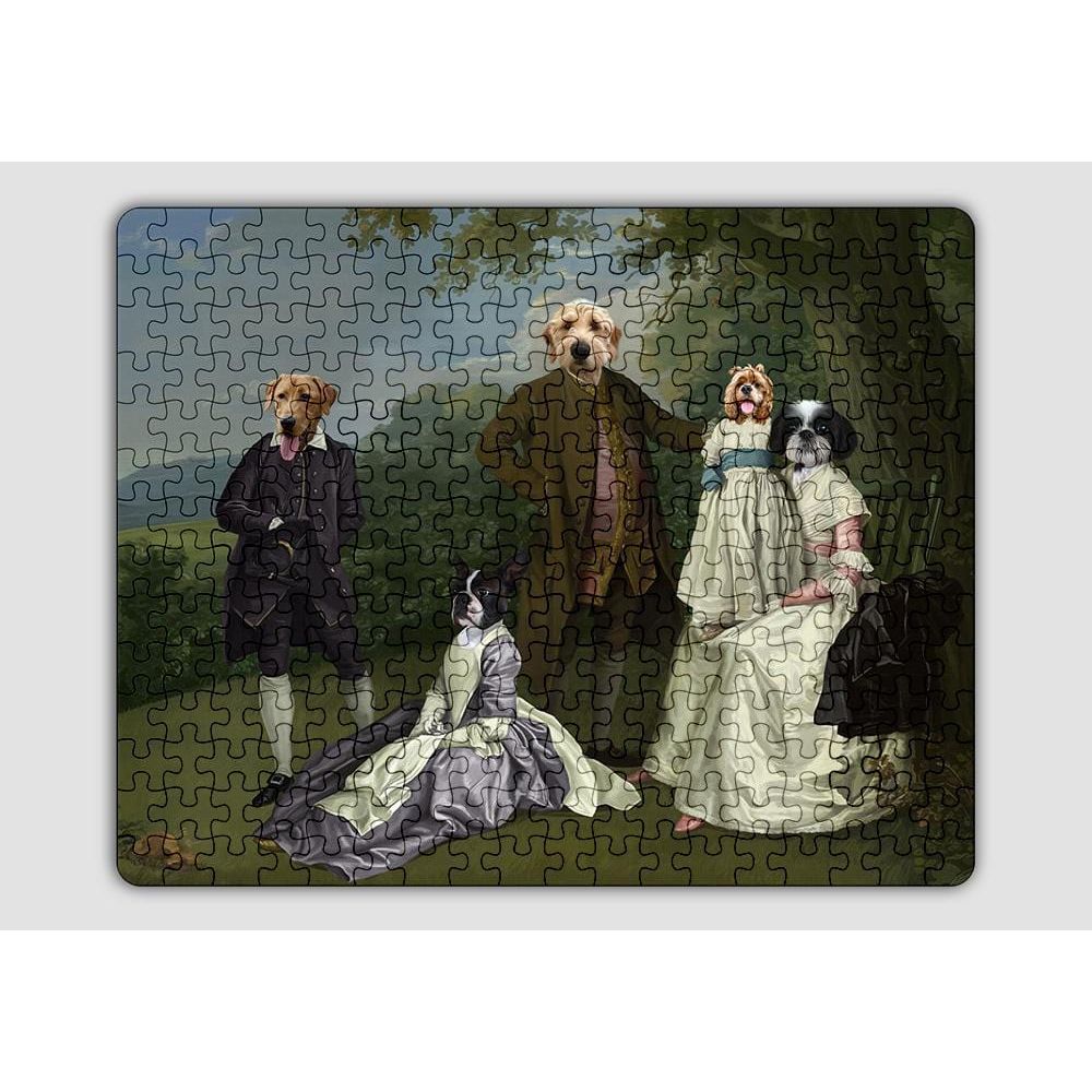 Royal and Paws - Puzzle The Family Picnic (Five Pets) - Custom Puzzle Family K