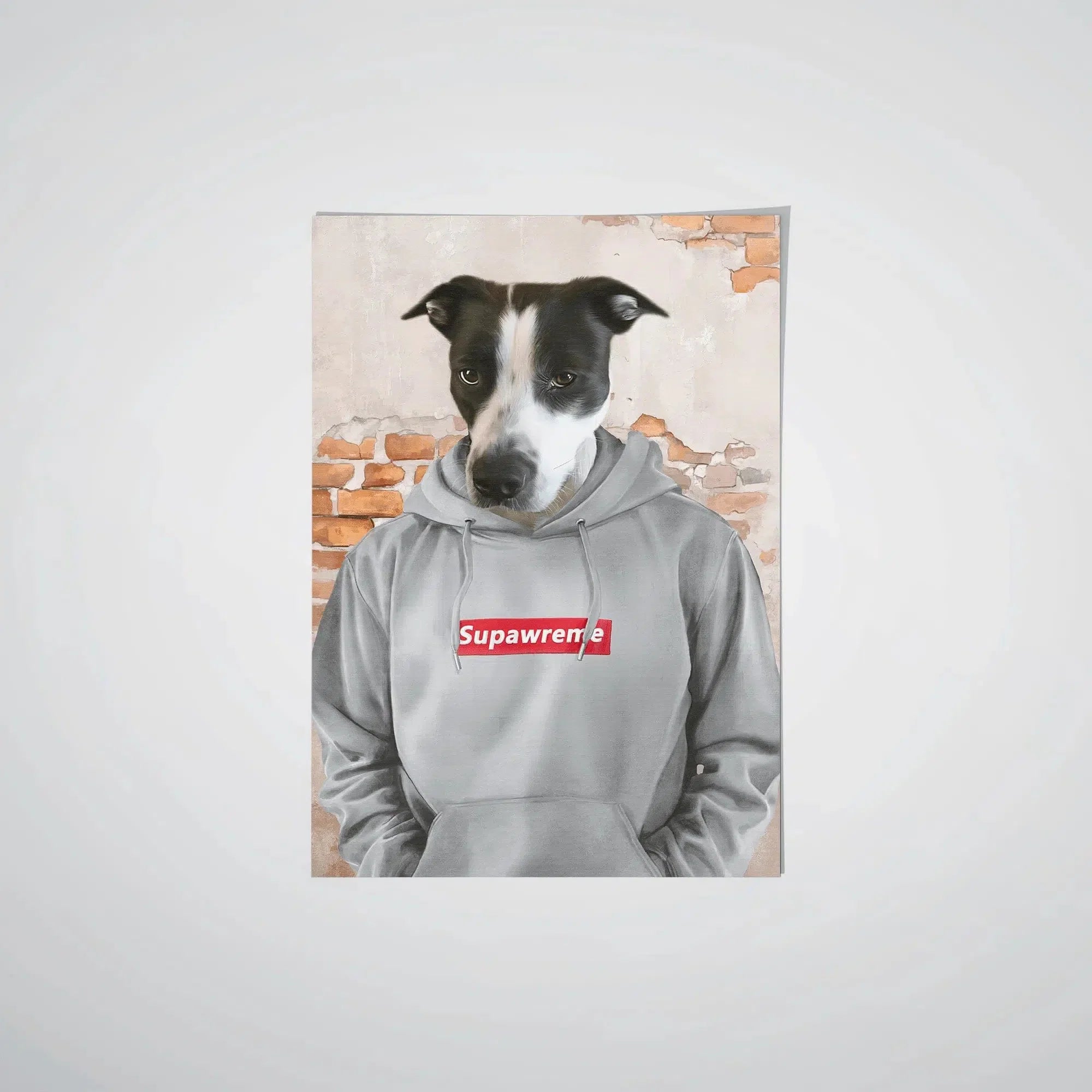 Royal and Paws - Poster The Hypebeast - Custom Pet Poster 16.5" x 23.4" / Grey