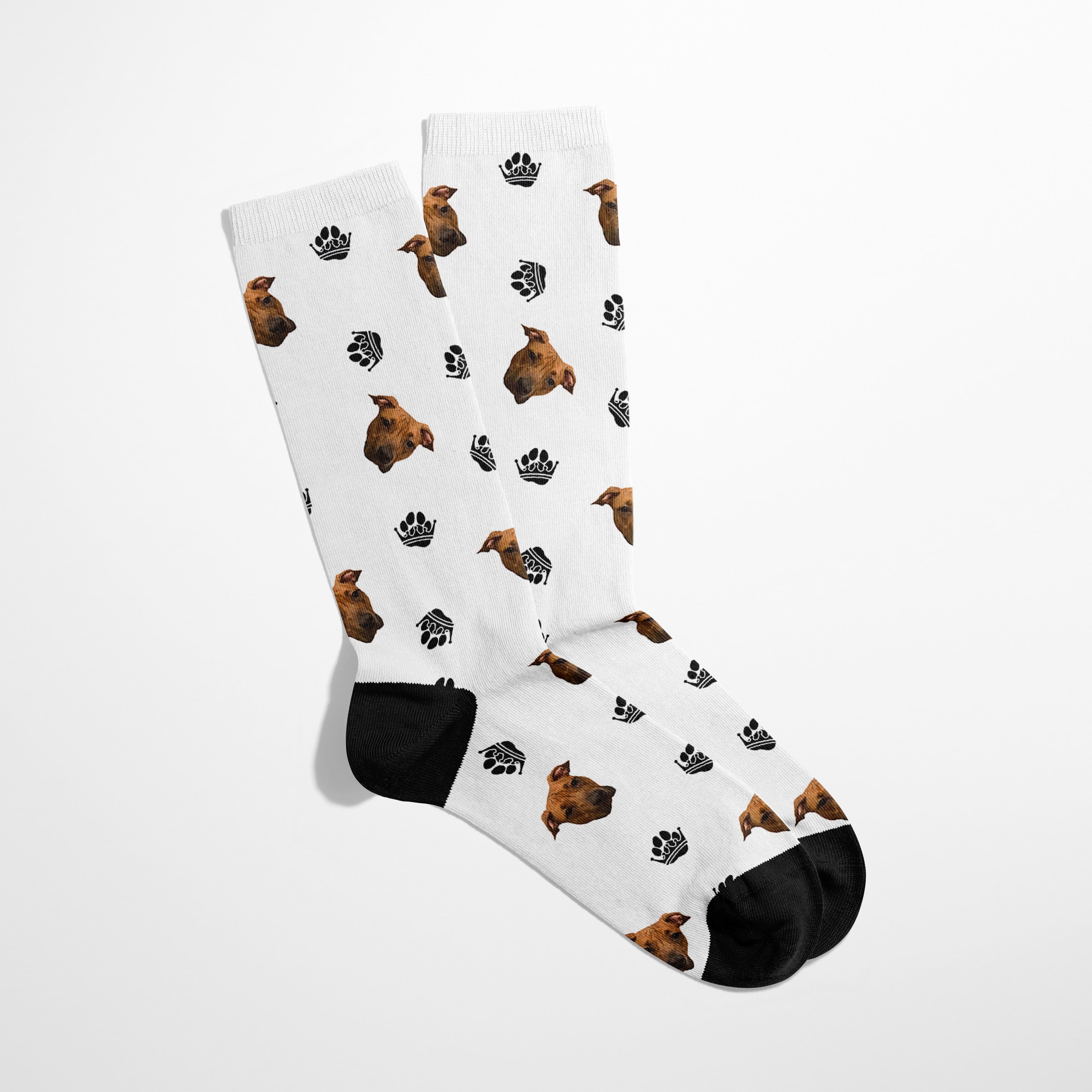 Royal and Paws - Custom Clothing Royal and Paws Custom Face Socks White / S-M