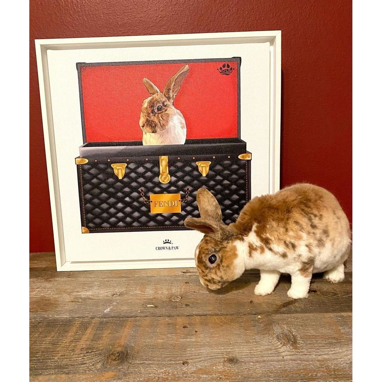 Black and Gold Luxury Trunk Pet Portrait