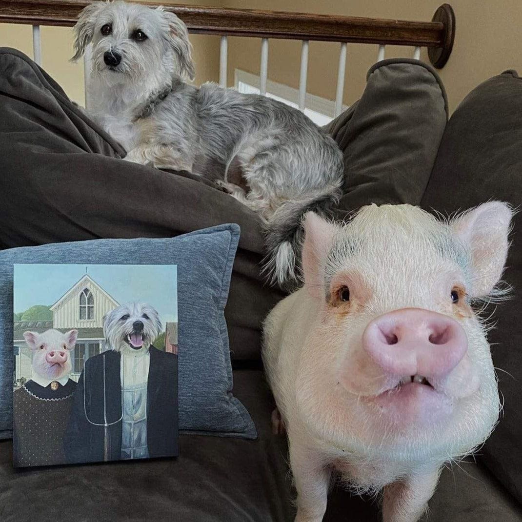 The American Gothic - Custom Pet Canvas