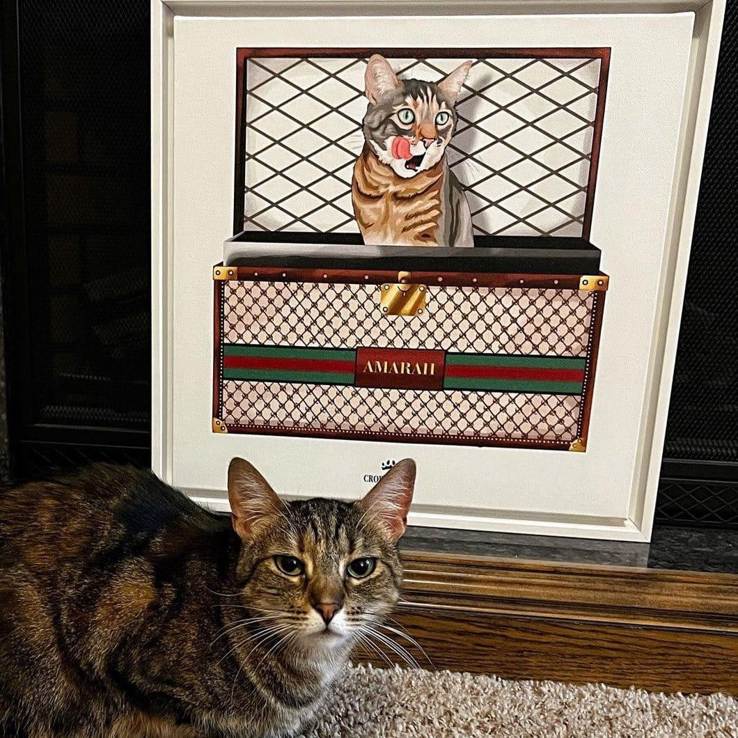 Boujee Luxury Trunk Pet Portrait