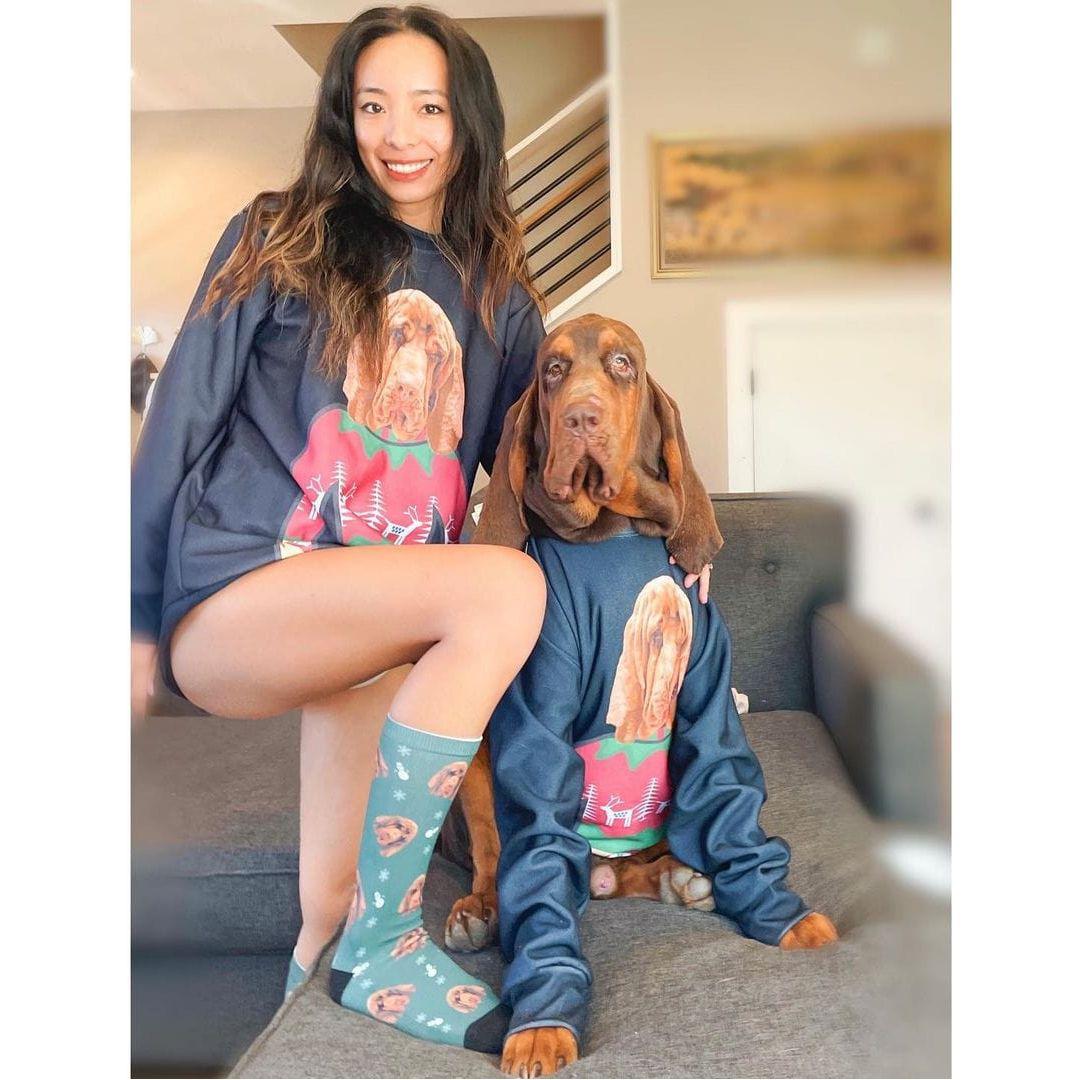 Custom Christmas Pet Face Socks