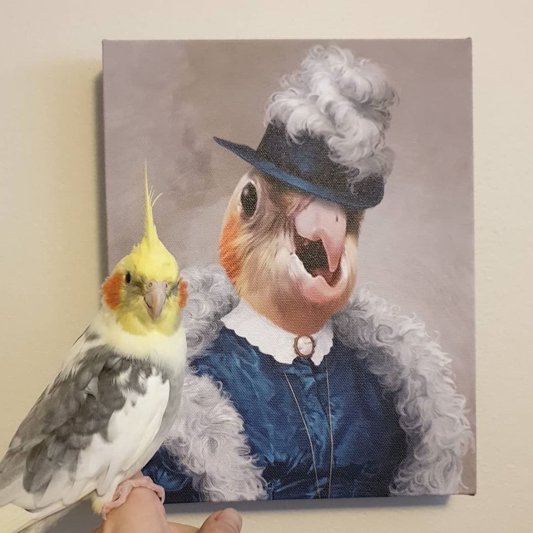 The Boa Lady - Custom Pet Canvas