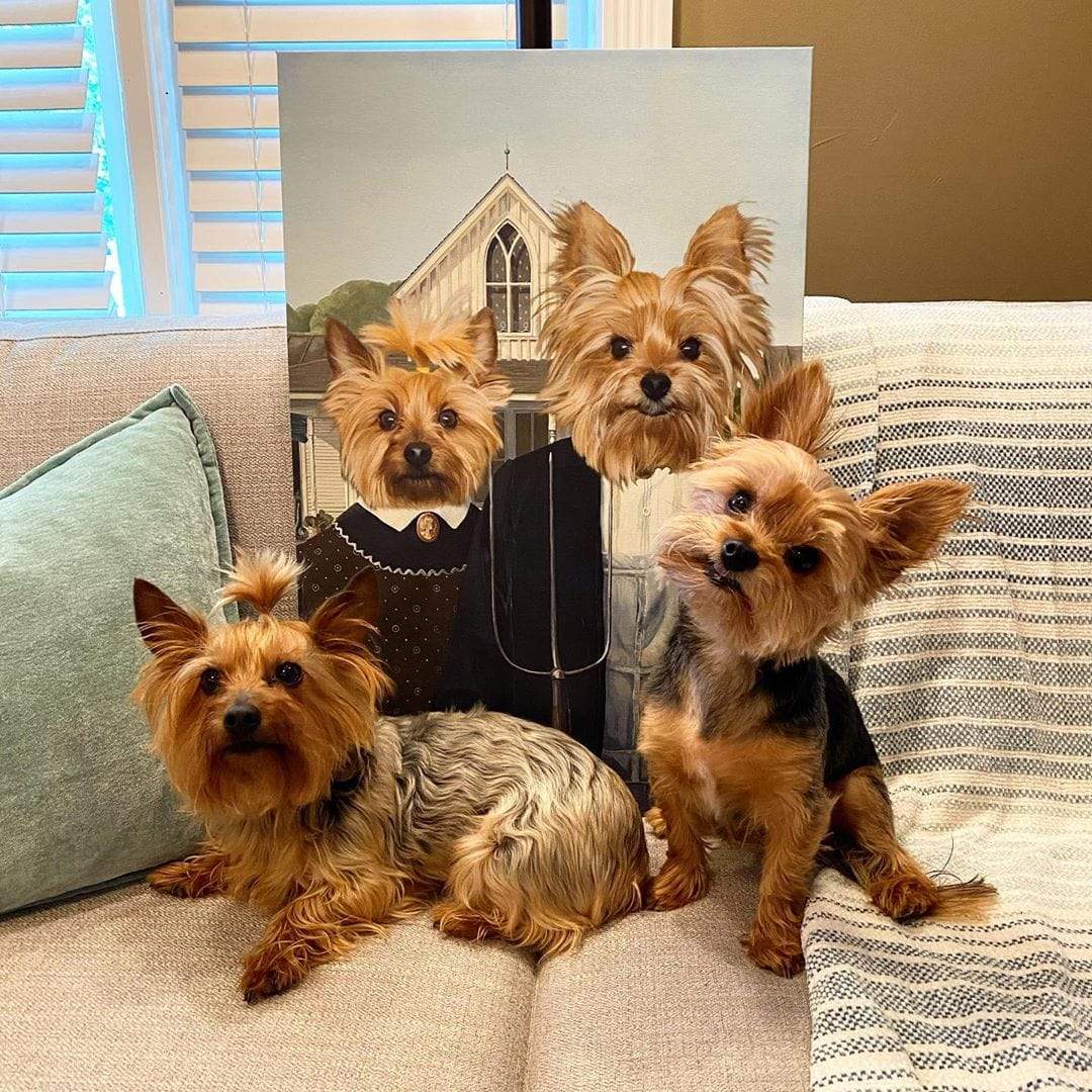 The American Gothic - Custom Pet Canvas