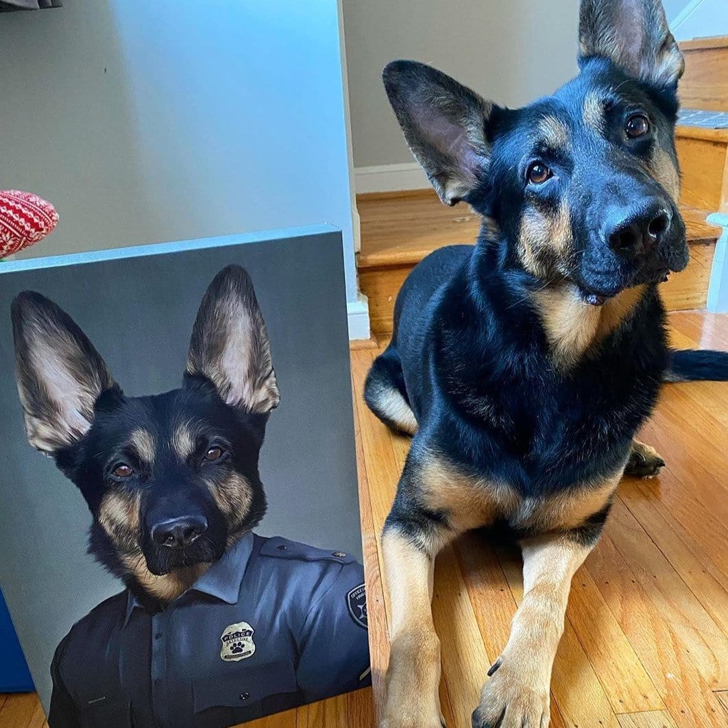 Police Officer (Male) - Custom Pet Canvas