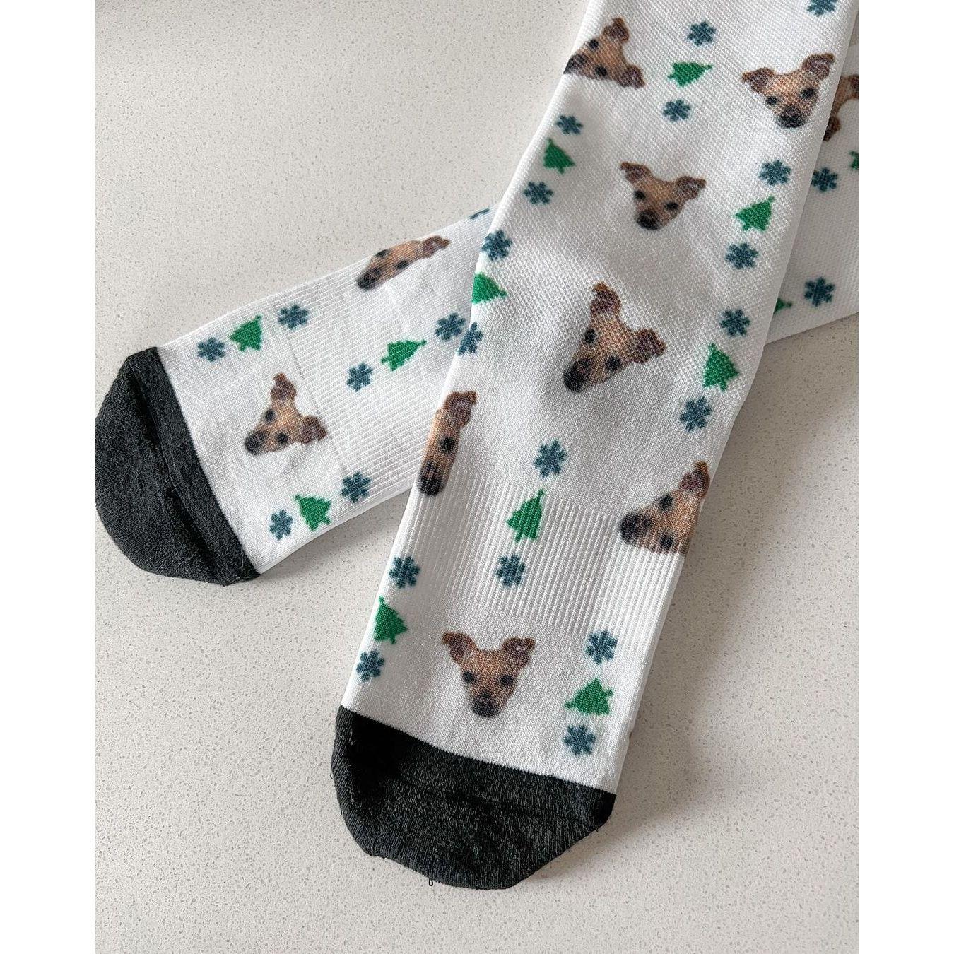 Custom Christmas Pet Face Socks