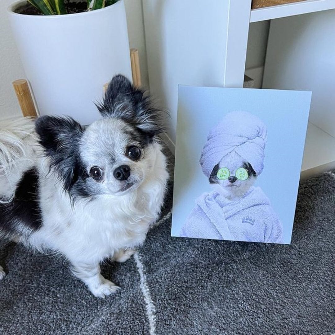 Spa Day Pet Portrait - Custom Pet Art