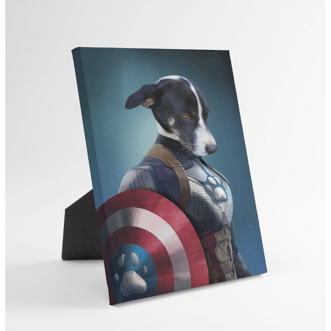 Captain Pawmerica - Custom Standing Canvas