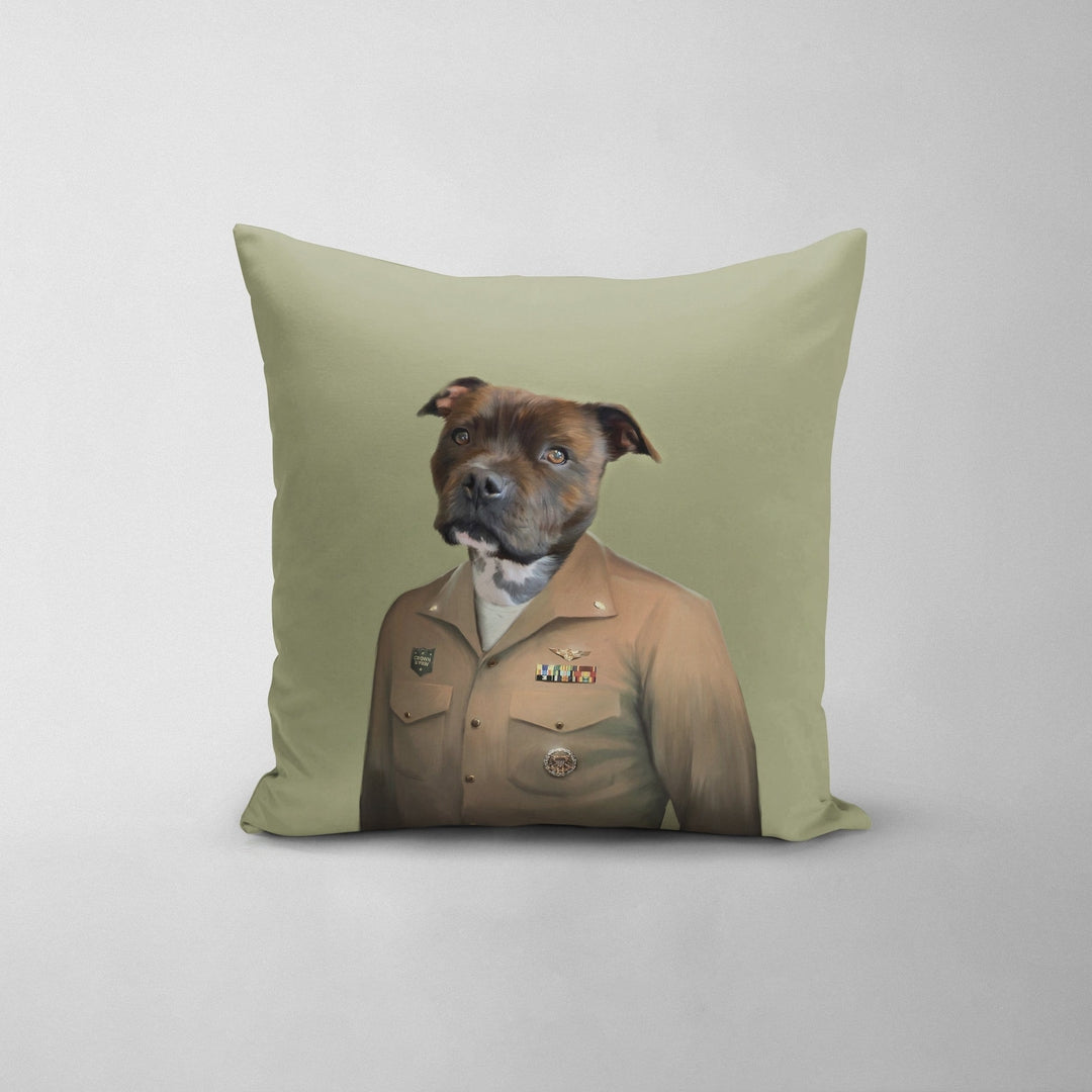 Male Navy Officer - Custom Throw Pillow