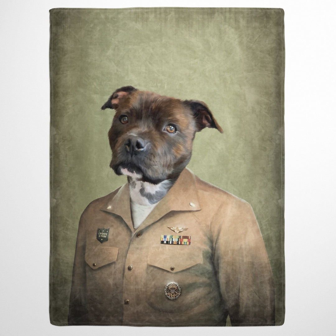 Male Navy Officer - Custom Pet Blanket