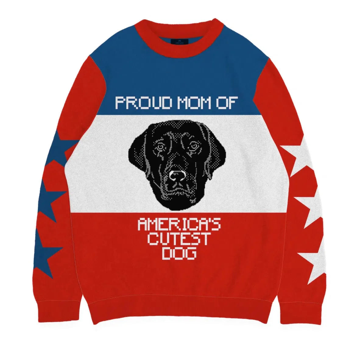 Royal and Paws - Knitwear Limited Edition! 4th of July Proud Dog Mom Knitted Sweater 2XS / Red (Multi)