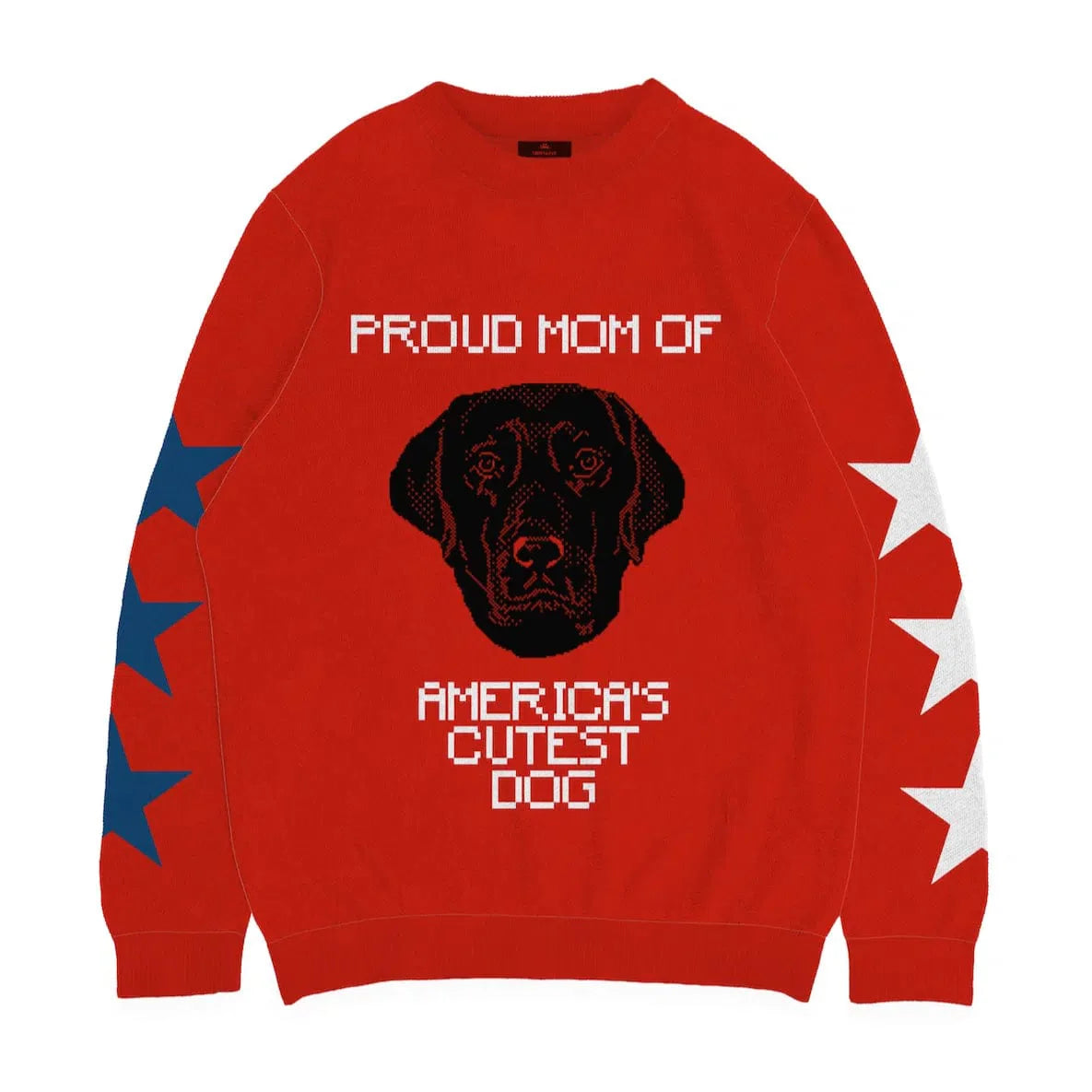 Royal and Paws - Knitwear Limited Edition! 4th of July Proud Dog Mom Knitted Sweater 2XS / Red