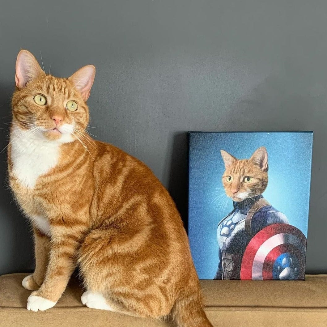 Captain Pawmerica - Custom Pet Canvas