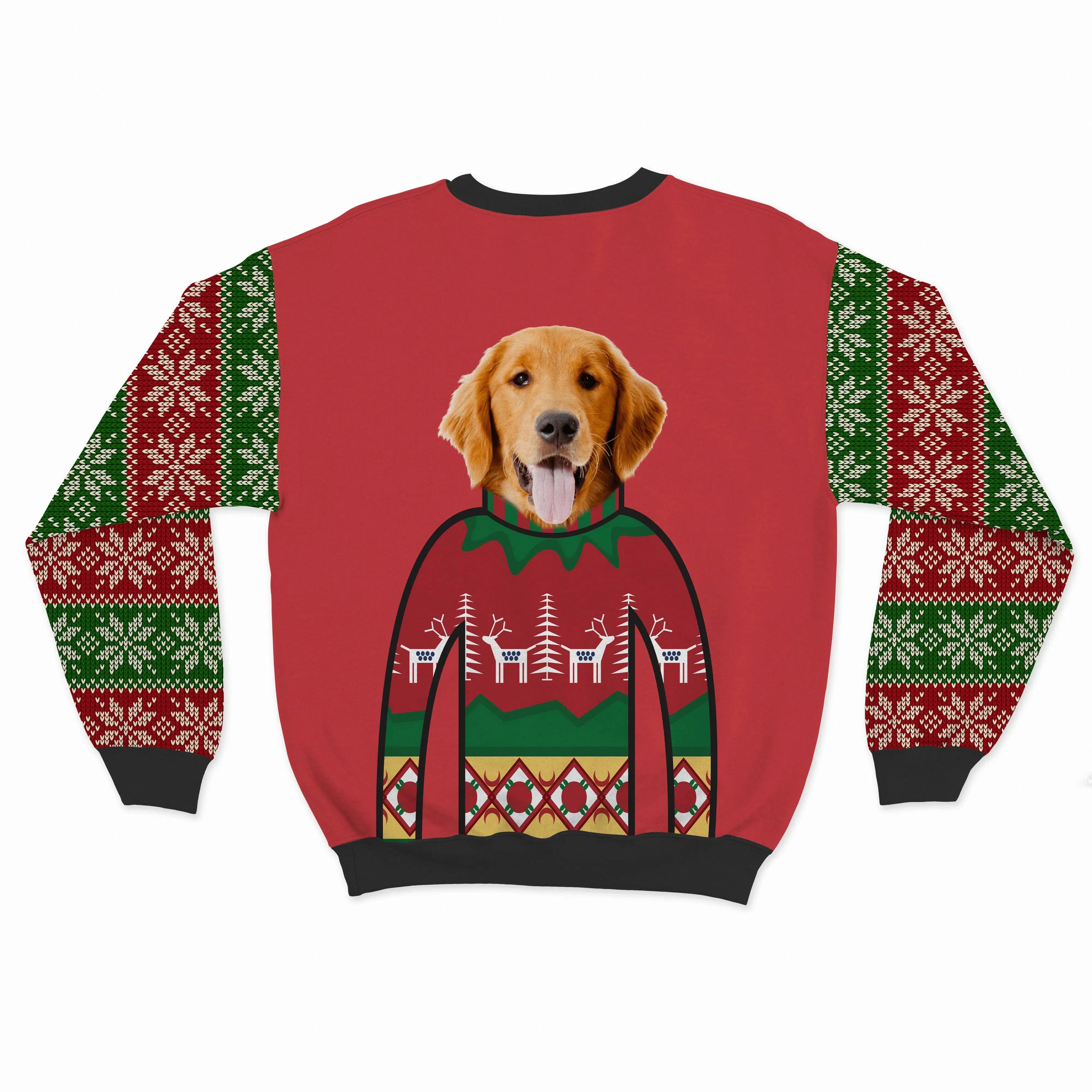 Royal and Paws - Custom Clothing Premium Christmas Sweatshirt Christmas Red / Snowflakes / S