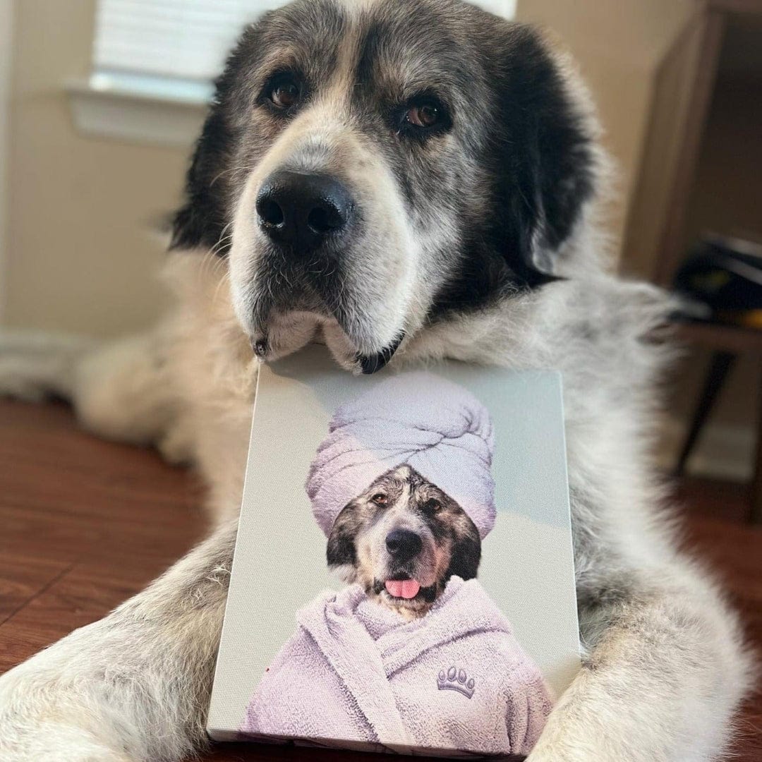 Spa Day Pet Portrait - Custom Pet Art