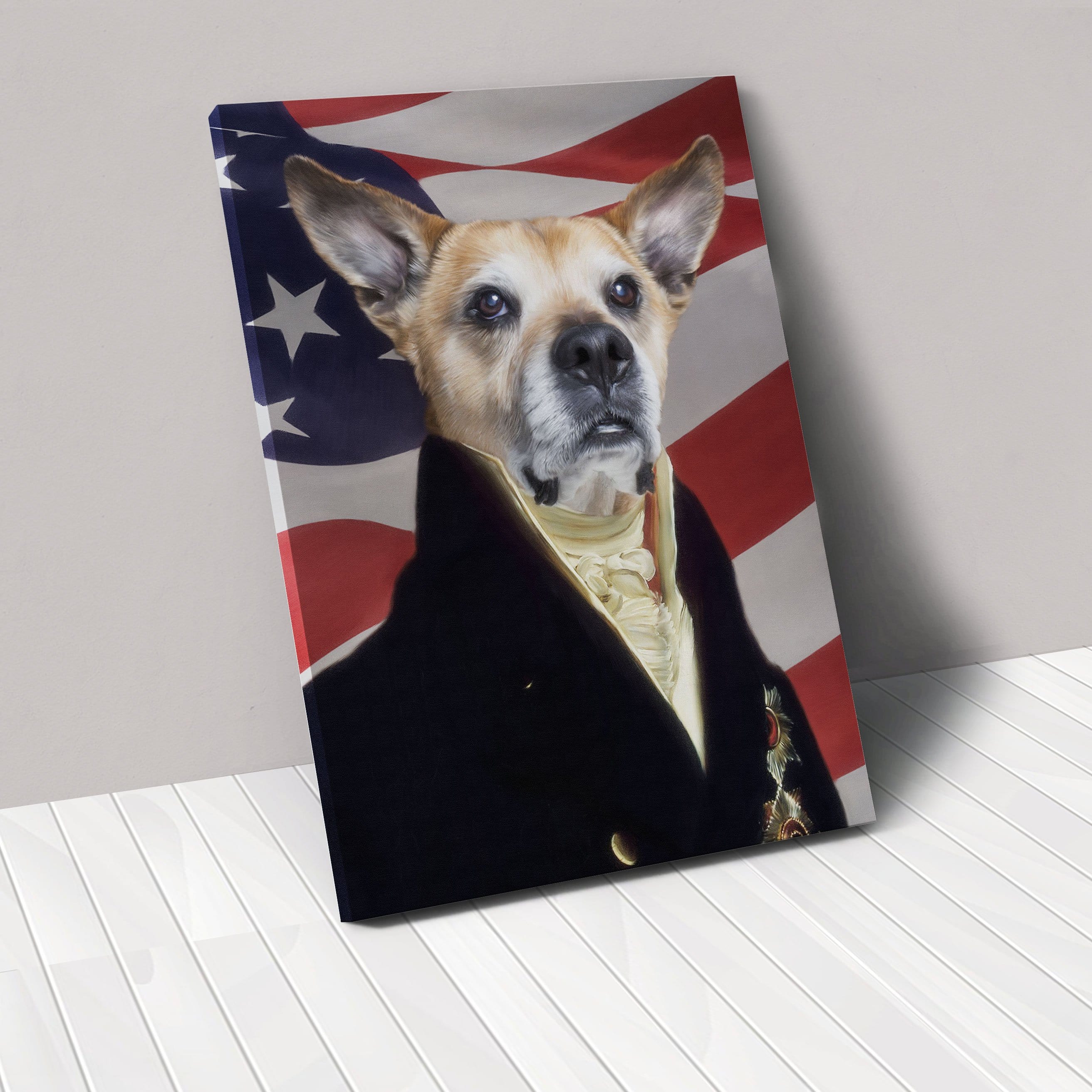 The Count - USA Flag Edition - Custom Pet Canvas