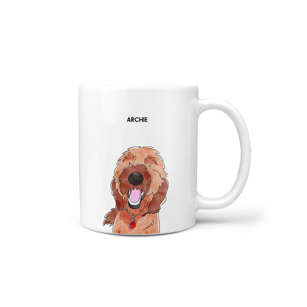 Royal and Paws - Mug Custom Watercolor Pet Portrait Mug - One Pet 11oz / With Name