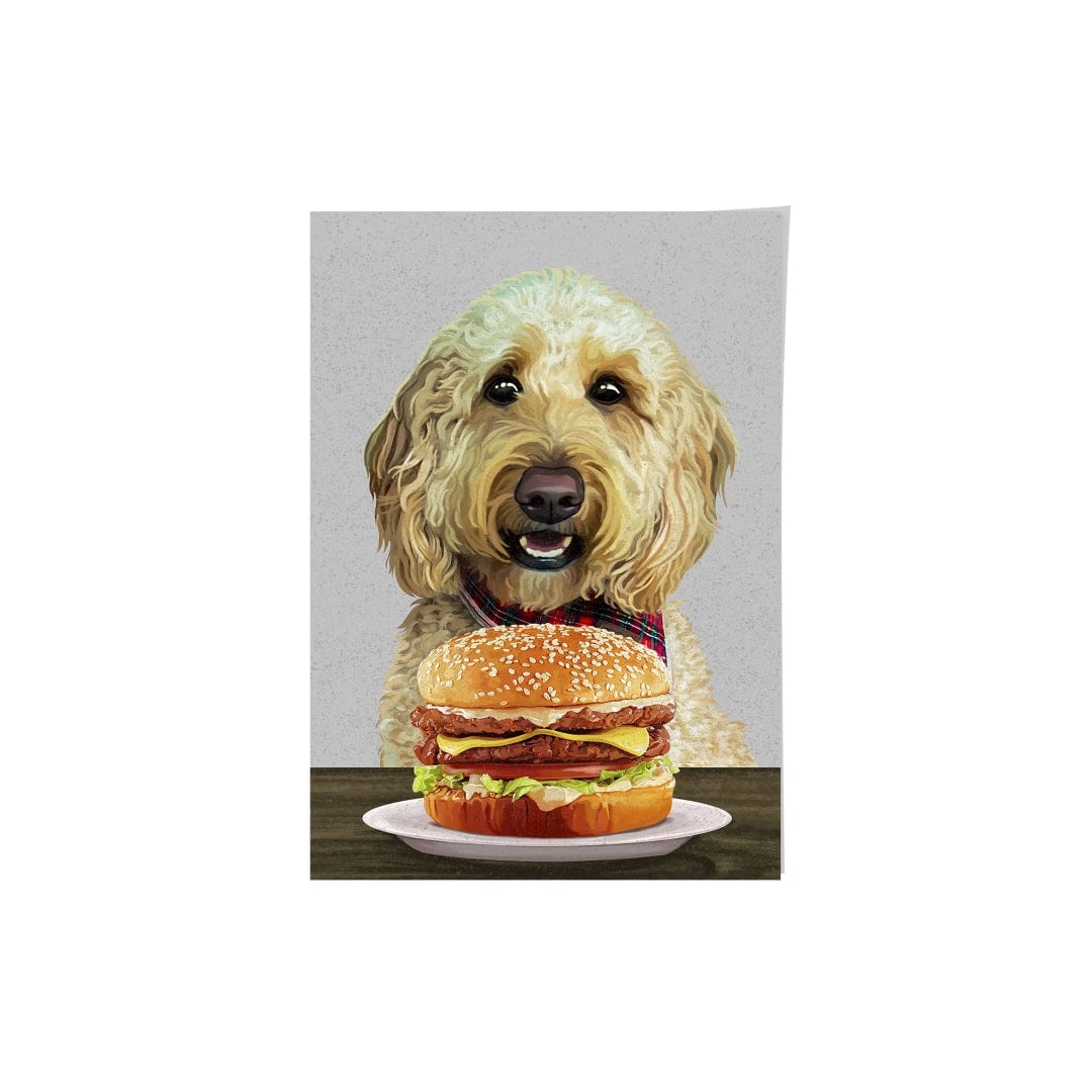 Royal and Paws - Framed Poster Custom Pet with Burger Portrait - Framed Poster