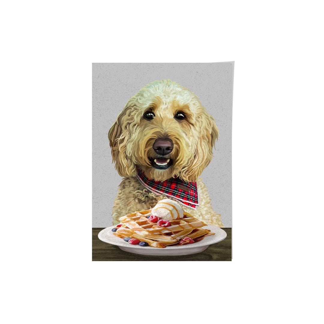 Royal and Paws - Framed Poster Custom Pet with Waffles Portrait - Framed Poster