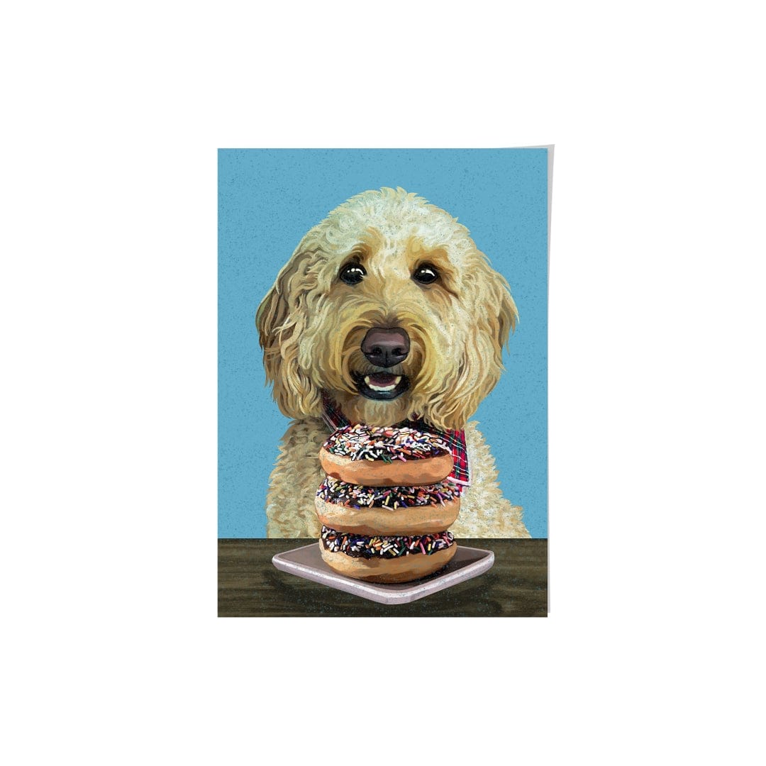 Royal and Paws - Framed Poster Custom Pet with Donuts Portrait - Framed Poster