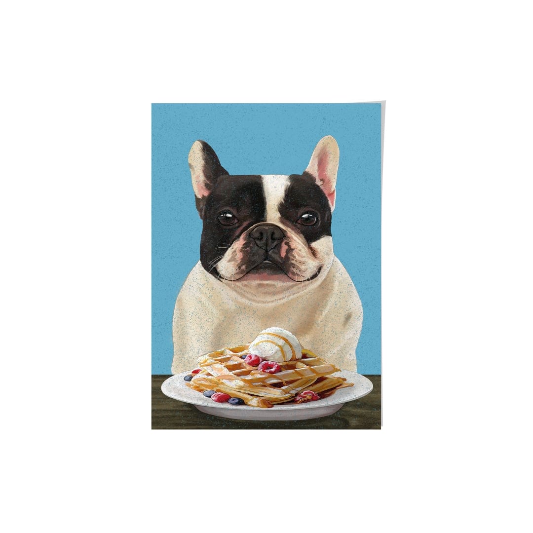 Royal and Paws - Framed Poster Custom Pet with Waffles Portrait - Framed Poster