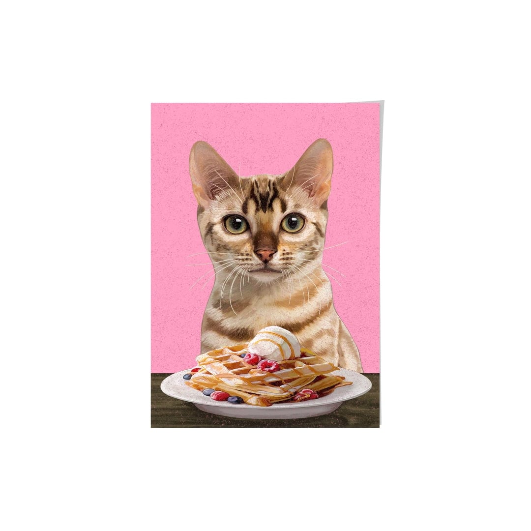 Royal and Paws - Framed Poster Custom Pet with Waffles Portrait - Framed Poster