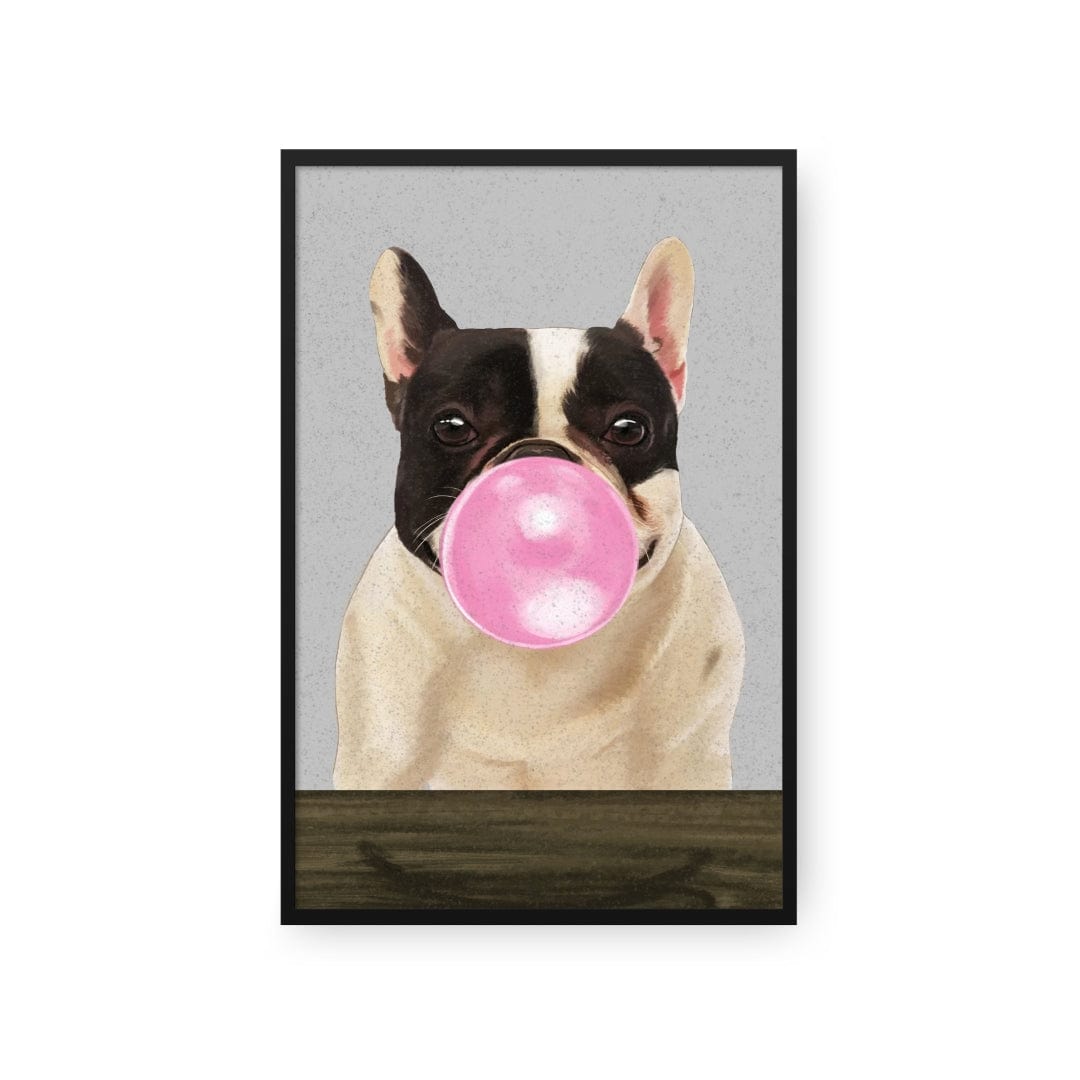 Royal and Paws - Framed Poster Custom Pet with Bubblegum Portrait - Framed Poster