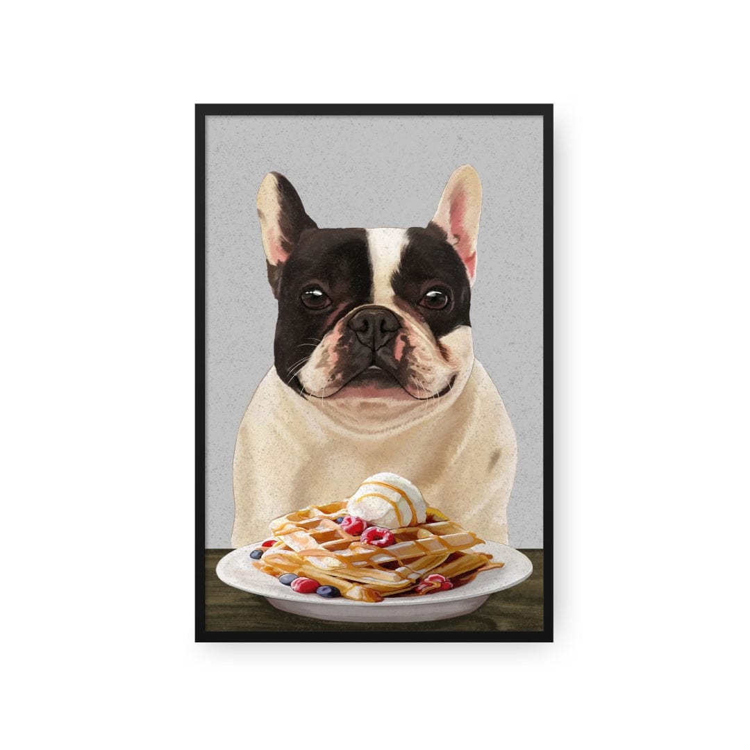 Royal and Paws - Framed Poster Custom Pet with Waffles Portrait - Framed Poster