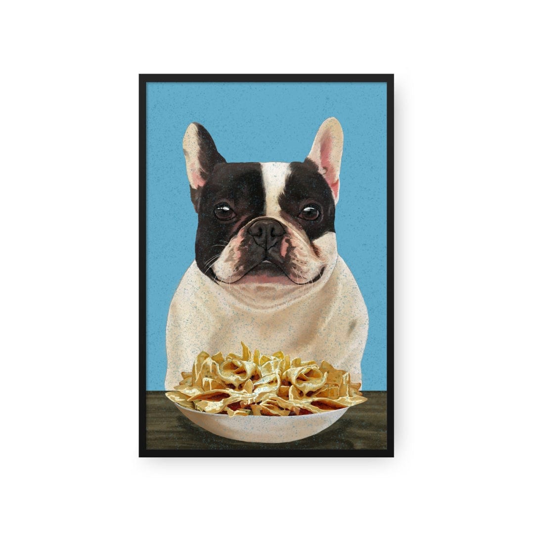 Royal and Paws - Framed Poster Custom Pet with Nachos Portrait - Framed Poster