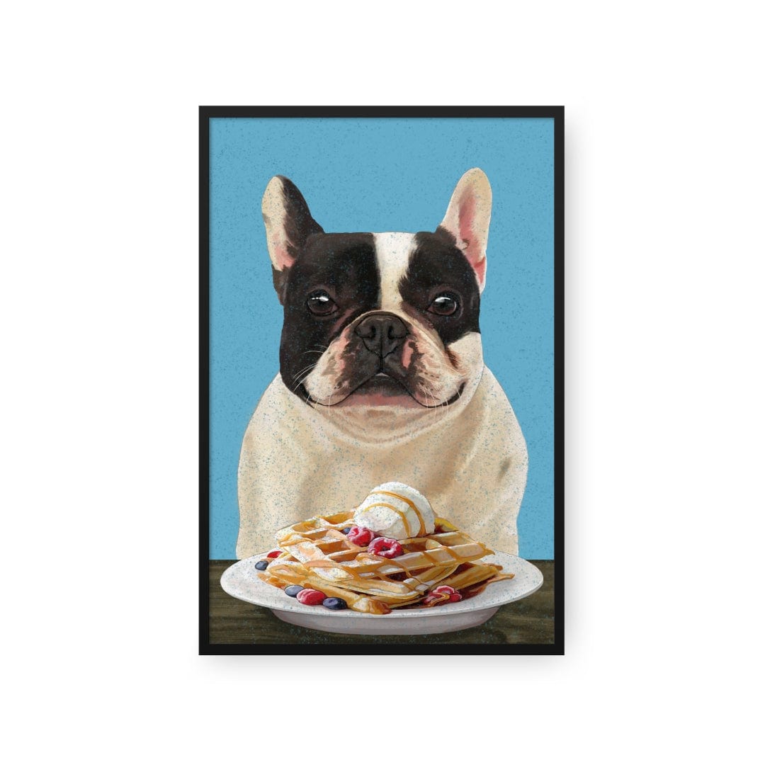 Royal and Paws - Framed Poster Custom Pet with Waffles Portrait - Framed Poster