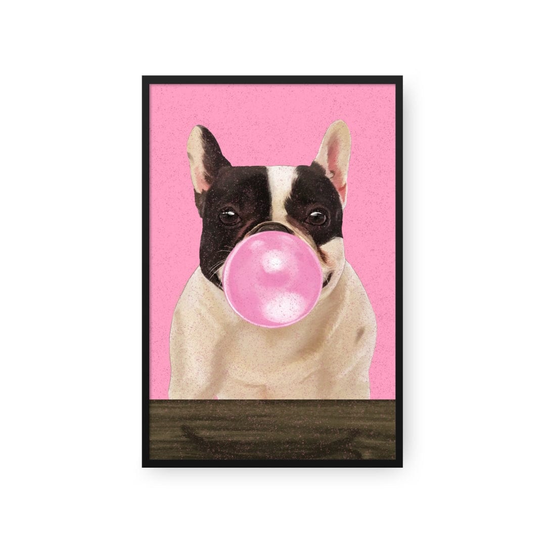 Royal and Paws - Framed Poster Custom Pet with Bubblegum Portrait - Framed Poster