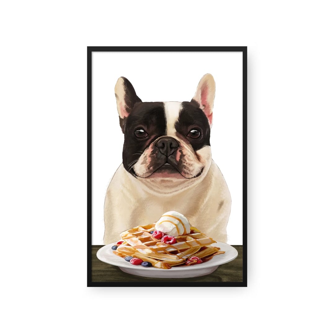 Royal and Paws - Framed Poster Custom Pet with Waffles Portrait - Framed Poster