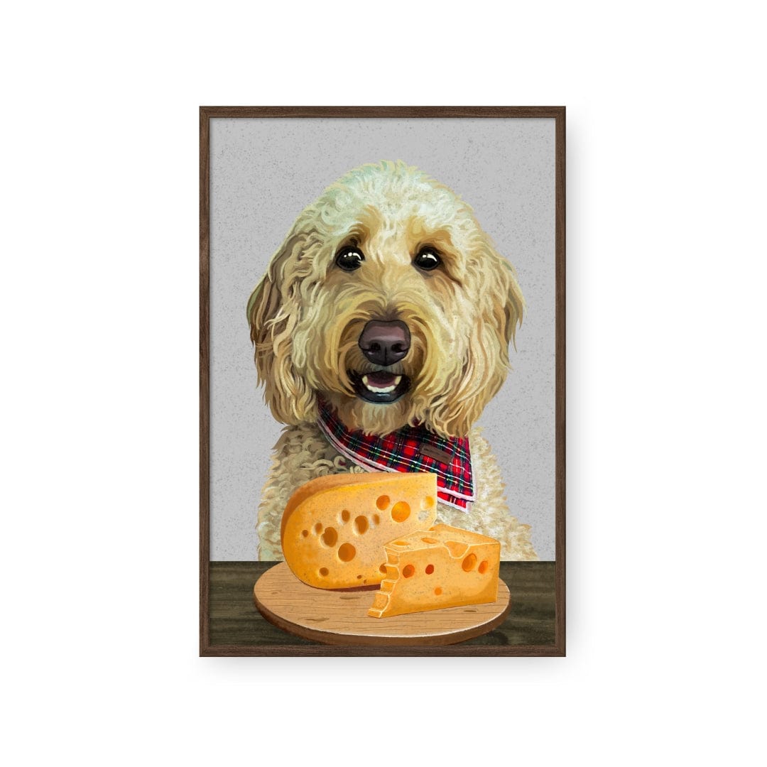 Royal and Paws - Framed Poster Custom Pet with Cheese Portrait - Framed Poster