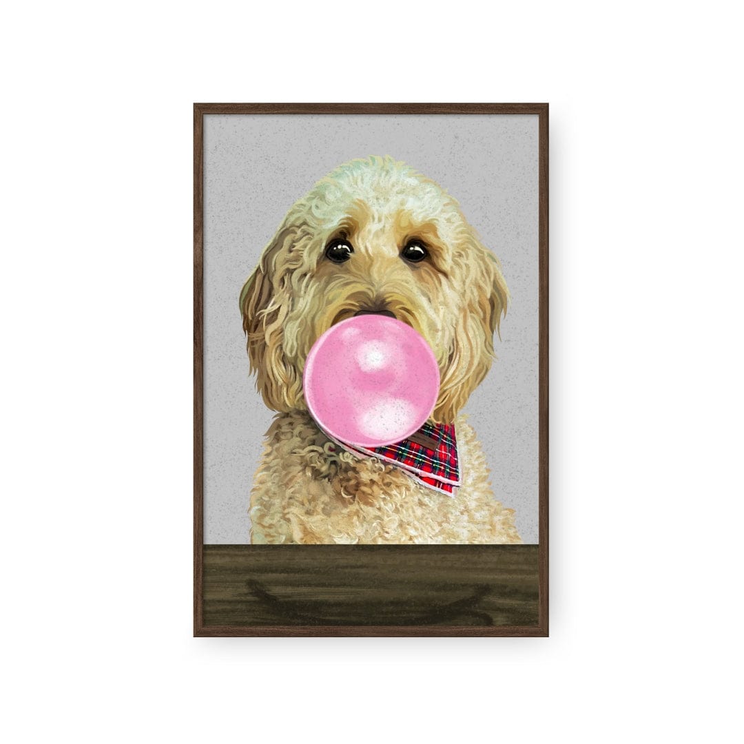Royal and Paws - Framed Poster Custom Pet with Bubblegum Portrait - Framed Poster