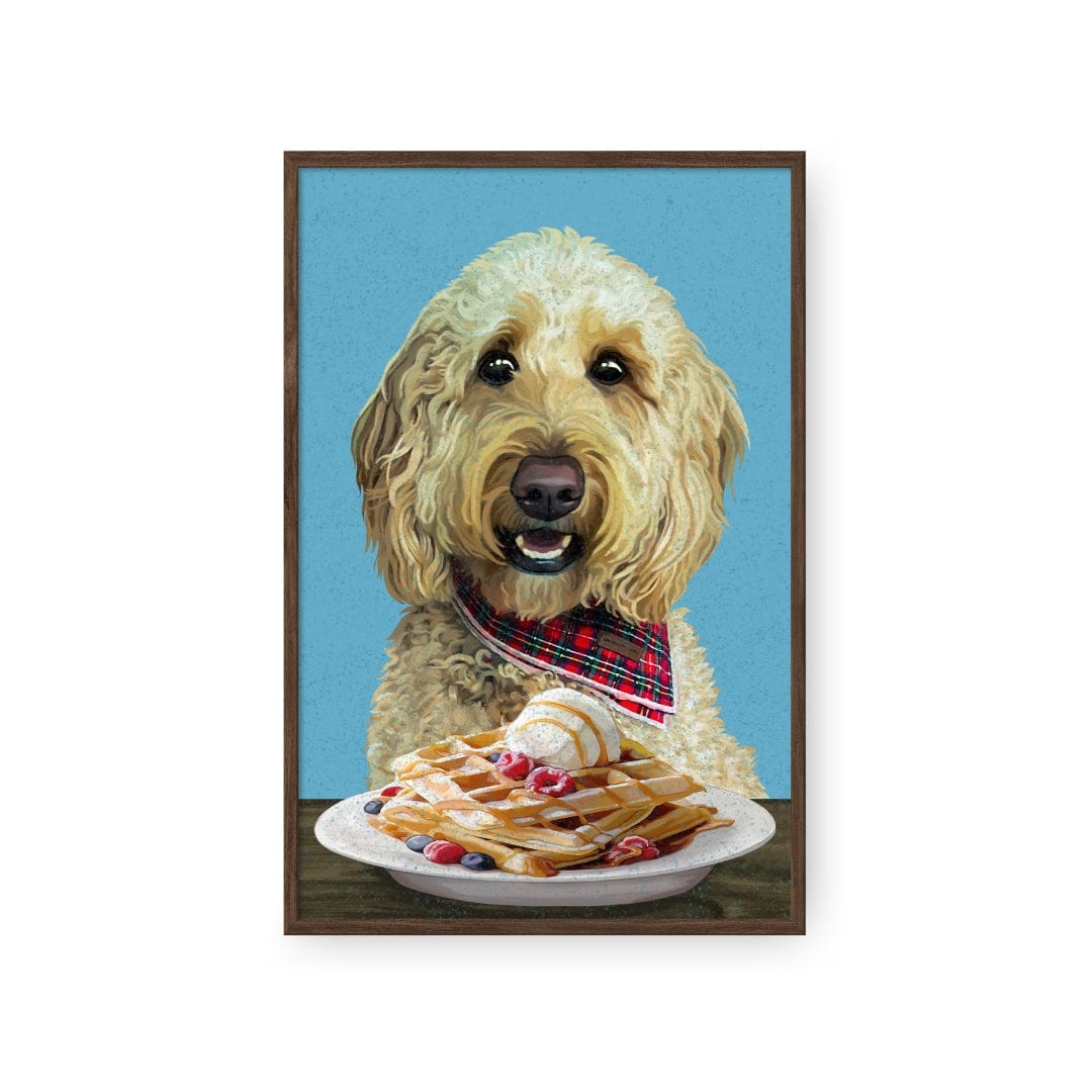 Royal and Paws - Framed Poster Custom Pet with Waffles Portrait - Framed Poster