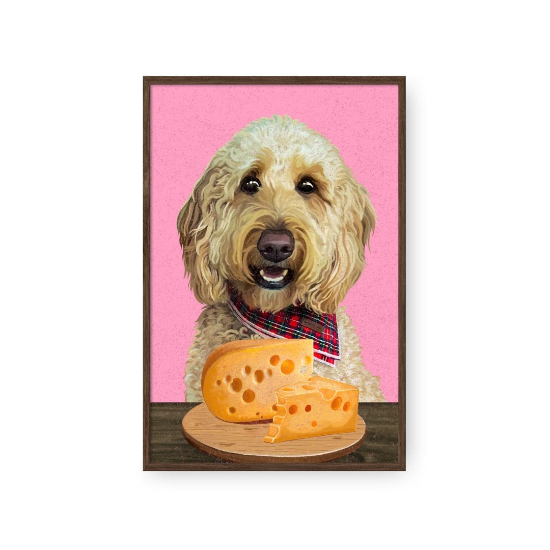 Royal and Paws - Framed Poster Custom Pet with Cheese Portrait - Framed Poster