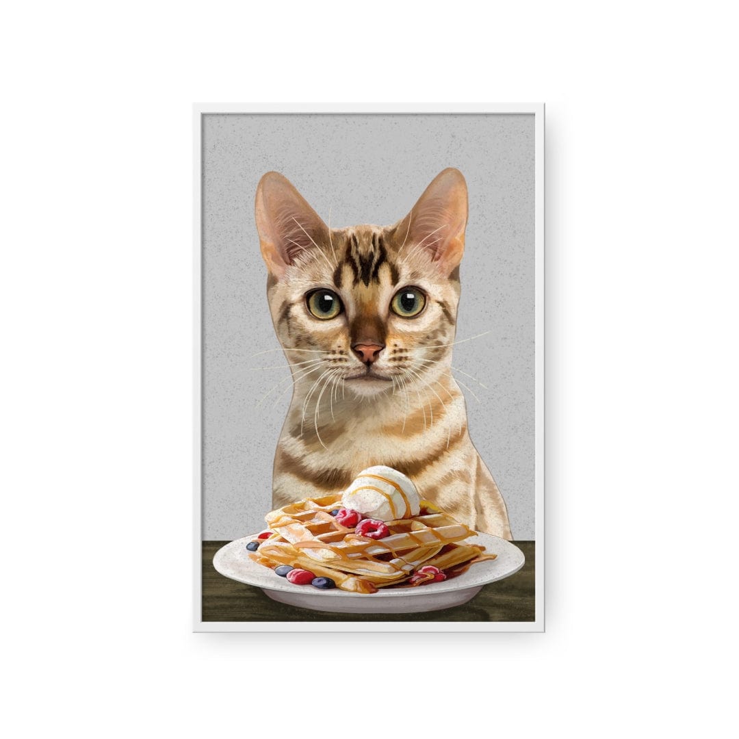 Royal and Paws - Framed Poster Custom Pet with Waffles Portrait - Framed Poster